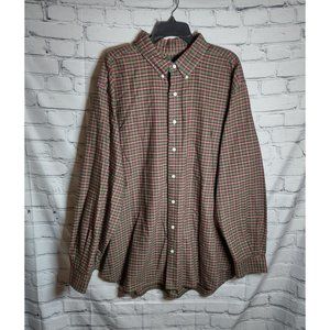 Ralph Lauren Sz 2XB Red Green Plaid Button long sleeve dress shirt